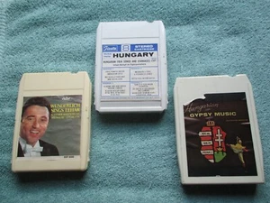 3 Hungarian Music 8 track cartridges gypsy, folk, Viennese operettas untested - Picture 1 of 4