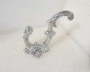 Chromed Iron Coat Hook Hat Hanger Old Chrome Antique Rococo STYLE - £5 each - Picture 1 of 21
