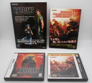 DS BIOHAZARD Deadly Silence & 3DS THE MERCENARIES 3D 2Games & 2 Guidebook - Picture 1 of 13