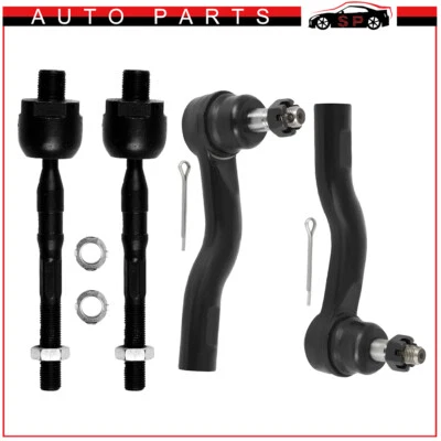 4pcs For 2010-2012 FORD FUSION MERCURY MILAN Front Inner Outer Tie Rod Ends - Image 1 of 4