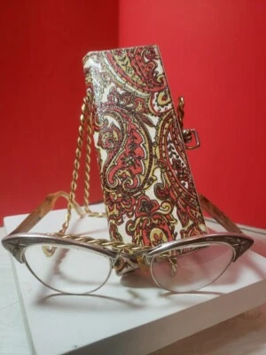 Gafas ópticas americanas vintage con estuche de gafas de gato 1950 Foto 1 de 4