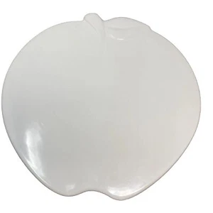 Poet Laval France Pottery White Ceramic Apple Cutting Board - Picture 1 of 10
