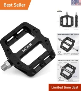 High-Performance 9/16" Nylon Fiber Bike Pedals - Shock-Proof for Adventure Rides - Picture 1 of 9