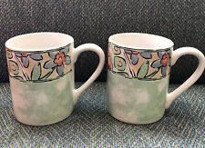 Corelle Coordinates Watercolors Mugs Cups Lot of 2 EUC