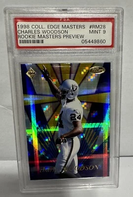 PSA 9 Mint Charles Woodson 1998 Collector's Edge Masters Rookie Preview - Image 1 of 2