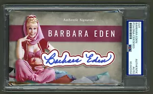 Barbara Eden Signed Cut (PSA) I Dream of Jeannie Custom Photo Card Auto - Picture 1 of 2