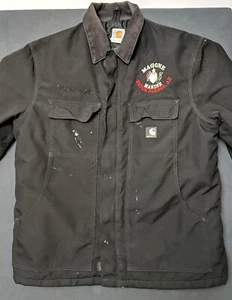 Carhartt Men's Coat Large* Black Yukon Extreme Arctic Insulated Duck Canvas - Picture 1 of 19