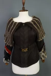 Save The Queen Brown Knit Full Zip Belt Lightweight Jacket - Picture 1 of 22