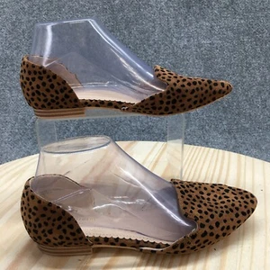 Isaac Mizrahi Zapatos Mujer 7.5 Estampado Animal Sin Cordones Planos Marrón Negro Imitación Gamuza - Imagen 1 de 14