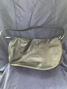 KENNETH COLE Black Leather Hobo Shoulder Bag 14”x9”x4” - Picture 1 of 7