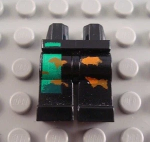 LEGO Black Minifigure Body Part Legs with Green & Brown Camo Pattern - Picture 1 of 1