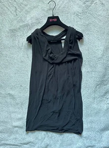 Rare Vintage Archive John Galliano Black Midi Dress With Twisted Straps Sz 28/42 - Picture 1 of 13