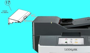 ADF Top Cover, pour Lexmark : MX510, MX511, MX410, MX611, MX310, etc. 40X9142 - Photo 1/1