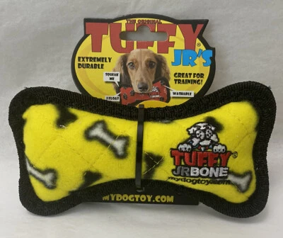 Nuevo Tuffy Jr Hueso Amarillo Resistente Perro Masticable Flotadores Lavable Foto 1 de 4