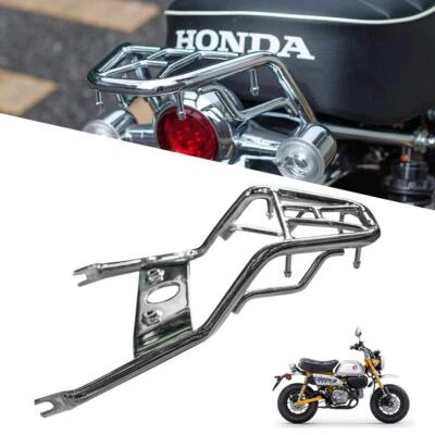 REAR RACK FENDER MUD GUARD LUGGAGE CARRIER CHROME FOR HONDA MONKEY Z125 2018-22 - Bild 1 von 4