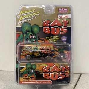 1/64 JOHNNY LIGHTNING RAT FINK 1964 VOLKSWAGEN RAT BUS W/FIGURINE MIJO EXCLUSIVE - Picture 1 of 2