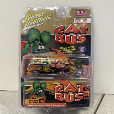 1/64 JOHNNY LIGHTNING RAT FINK 1964 VOLKSWAGEN RAT BUS W/FIGURINE MIJO EXCLUSIVE - Image 1 of 2