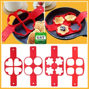 Nonstick Pancake Pan Flipper Silicone Egg Omelette Mould Breakfast Maker Tool - Picture 1 of 15