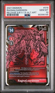 Digimon TCG RagnaLoardmon BT2-019 Alternate Art GEM MINT PSA 10 - Picture 1 of 1