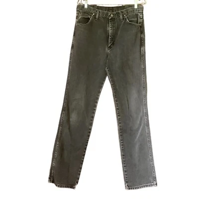 Jeans preto vintage WRANGLER 34 X 34 feito no México algodão 936WBK Demin - Imagem 1 de 4