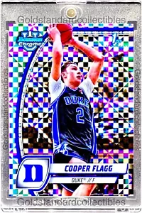Cooper Flagg RARE ROOKIE CHECKER REFRACTOR INVESTMENT SSP BOWMAN CHROME ROY MINT - Picture 1 of 2