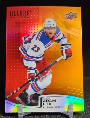 ADAM FOX 2021-22 UPPER DECK ALLURE HOCKEY RED/ORANGE #R-72 NEW YORK RANGERS - Image 1 of 2