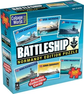 Battleship Normandy Edition Jigsaw Puzzle Collage World 500 Pieces-NEW - Picture 1 of 3