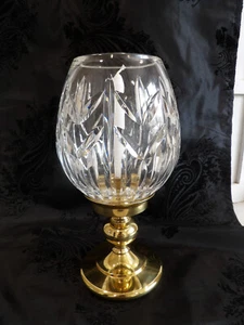 Hermoso Candelabro Waterford Cristal Andover con Base de Pedestal de Latón ~ Firmado - Imagen 1 de 9