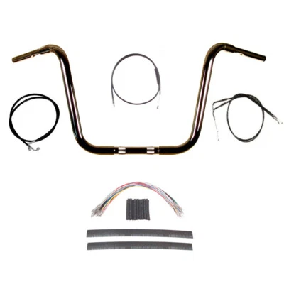Kit de manillar Ape Hanger 2007-2010 Harley-Davidson Softail 1 1/4" negro 14" Foto 1 de 2