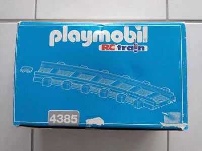 4385 PLAYMOBIL TRAIN RC: 12 Rails courbe  avec clips pour train  (V.2 de 1988..) - Photo 1/4