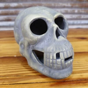 Vintage Ceramic Skull Candle Holder Halloween Decoration EUC!! - Picture 1 of 10