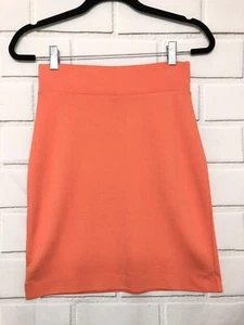 H&M Women’s Orange Coral Fitted Stretch Bodycon Pencil Skirt Size 6 - Picture 1 of 4