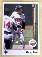 1989 Upper Deck Randy Bush Card #158 Twins High-Grade NM Centered & Sharp!