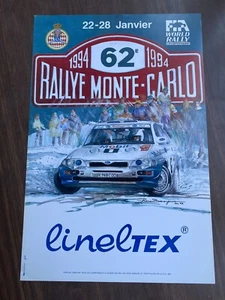 Original 62nd Rallye Monte Carlo 1994 Ford Escort Posters - Picture 1 of 1