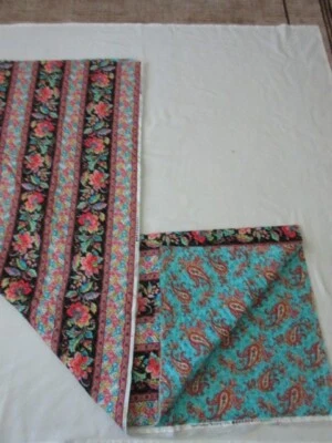 Striped, Floral & Paisley  Quilted Fabric by Fabric Traditions, 42" W by 72 L EX - Image 1 of 4