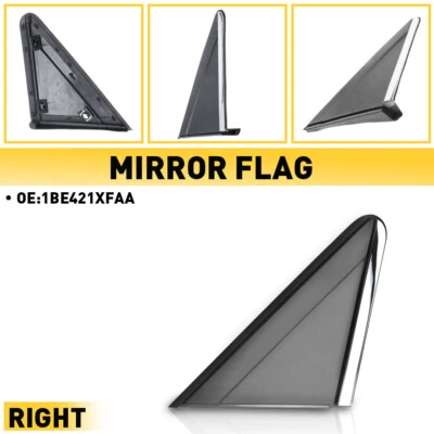 Moldura de bandera de espejo retrovisor lateral derecho pasajero para Chrysler Town & Country 2008-2016 Foto 1 de 4