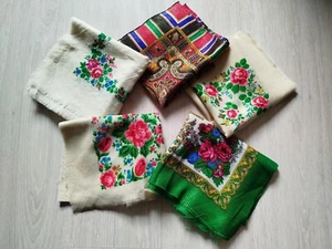 Ukraine Scarf Slavic Babushka Floral Scarf Ethnic Folk Shawl Modern Chic Boho №3 - Picture 1 of 17