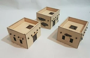 28mm MDF Adobe Desert small Buildings set pre-painted ww2 wild west middle east  - Picture 1 of 2