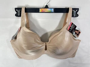 NWT Lilyette Women's 38D Plunge Into Comfort Keyhole Underwire Bra 0904 Nude - Picture 1 of 8
