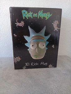 New In Box Rick And Morty Rick 3D Lidded Mug Adult Swim Surreal Entertainment - Picture 1 of 6