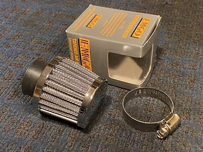 CHOOSE QTY! Emgo Clamp on air filter universal pod 28mm mount flange ID Chrome - Image 1 of 2