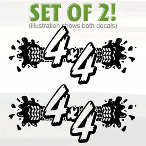 4X4 Offroad Splash! ZWEI! LKW Aufkleber Sticker 13" Spritzer Reifen Profil Offroad - Bild 1 von 1