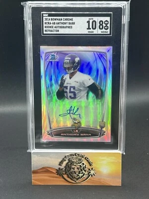 💥2014 Bowman Chrome Rookie Refractor Auto Anthony Barr #RCRA-AB Auto SGC 10/8💥 - Image 1 of 2