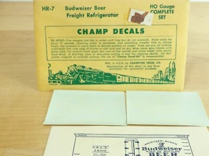 Refrigerador de carga cerveza Champ Calcoms HO HR-7 Budweiser - Imagen 1 de 1