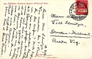 Luis Trenker, postal escrita a mano para el arquitecto W. Schnitzer en Dresde-Hellerau - Imagen 1 de 2