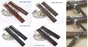 Genuine Leather Band Strap bracelet 22mm 20mm 19mm FITS TAG HEUER monaco CARRERA - Picture 1 of 28