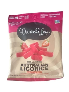 4 oz Bag Darrell Lea Strawberry Australian Licorice Candy Plant Based No HFCS - Picture 1 of 2