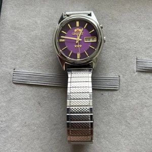 Orient Star Three Star EM60-C0 Purple Dial Automatic Men's Watch Working #16 - Bild 1 von 17