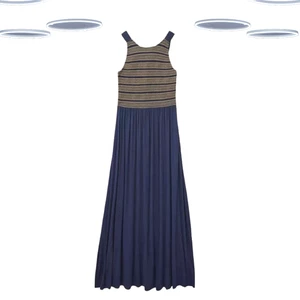 Ex White Stuff Women's Sleeveless Jersey Maxi Dress in Navy (Defect) - Picture 1 of 2
