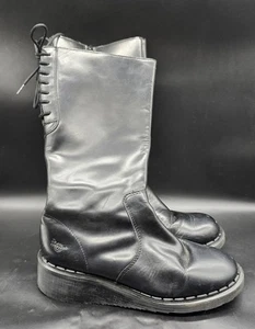 Corsé de media pantorrilla vintage hecho en Inglaterra con cordones Dr Martens UK8 para mujer EE. UU. 10 - Imagen 1 de 17